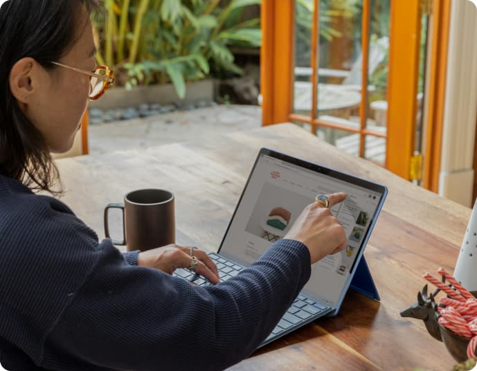 Person using laptop